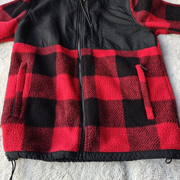 American Eagle Hooded Flannel Jacket Men's S Check Red Cabin Outdoor Lumberjack - Picture 3 of 9